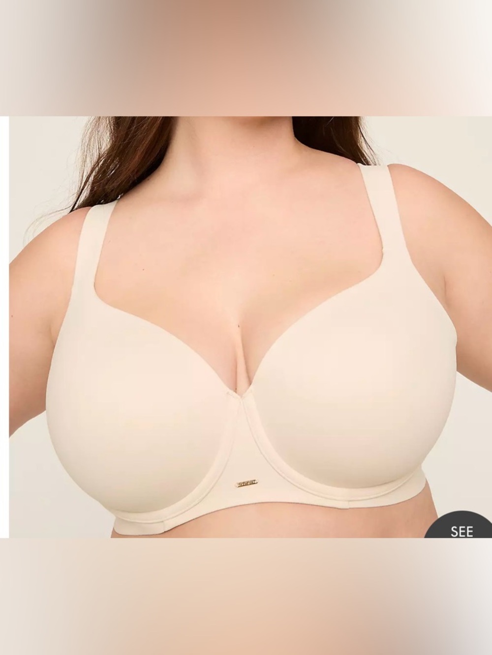 Cacique Modern Luxe Balconette Underwire Bra in Sand Dollar